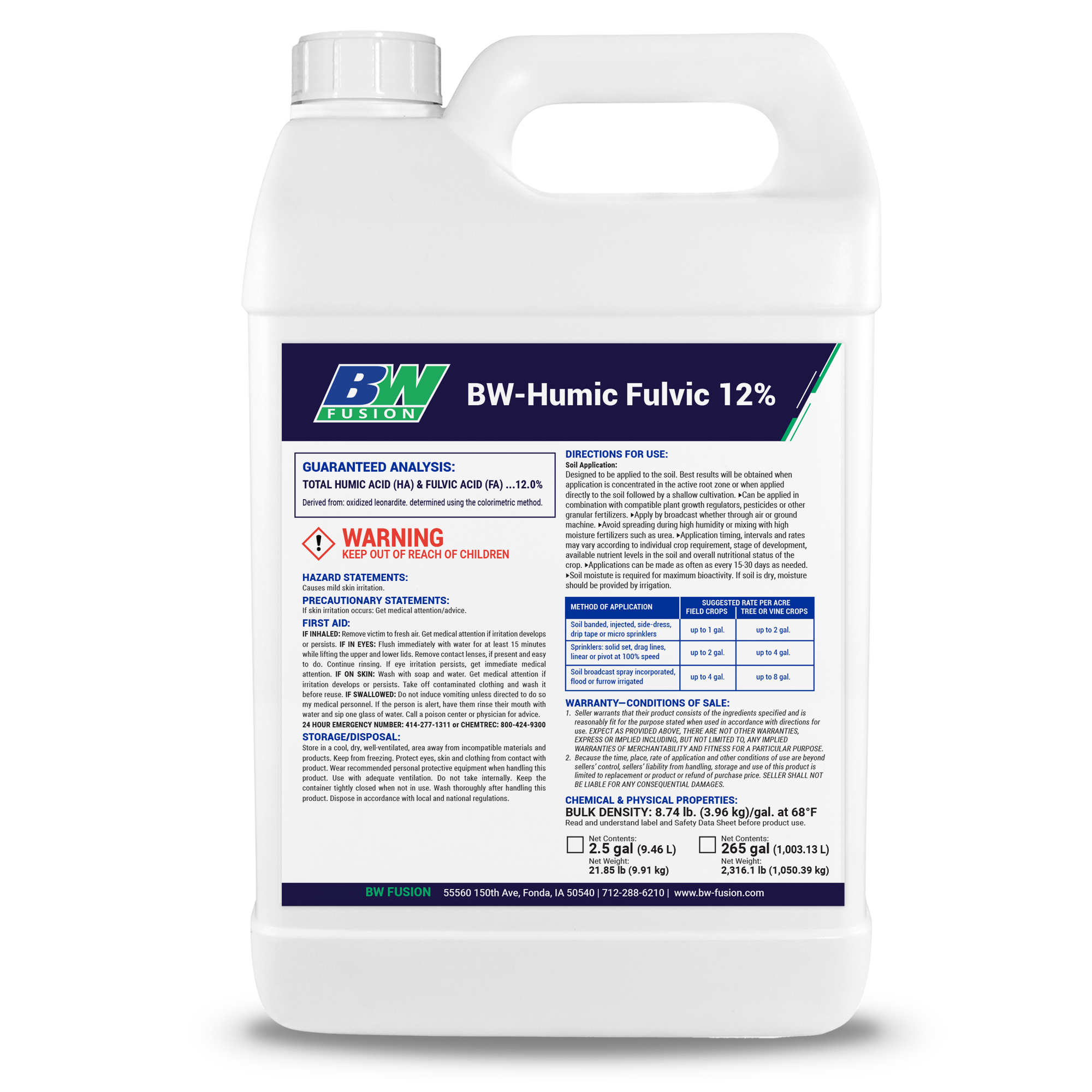BW Humic Fulvic 12% - EZ Custom Ag